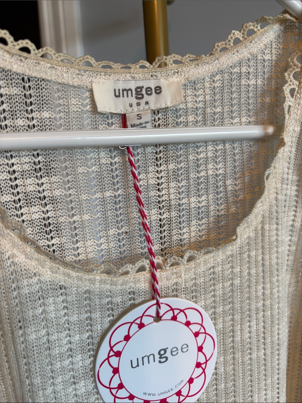 Umgee Cream Knit Tiered Tank - Picture 2 of 2